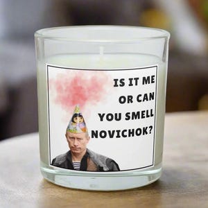 Novichok Russia Personalised Candle | Funny Candle | Dark Humour | Funny Gifts | Rude Gifts | Russia Novelty | Putin Novelty Gifts Christmas