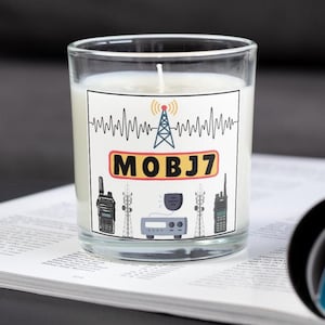 Amateur Radio Enthusiast Candle | Ham Radio Gift | Custom Message Personalised Candle | Radio Operator Call Sign Gift | Unique Hobby Gift