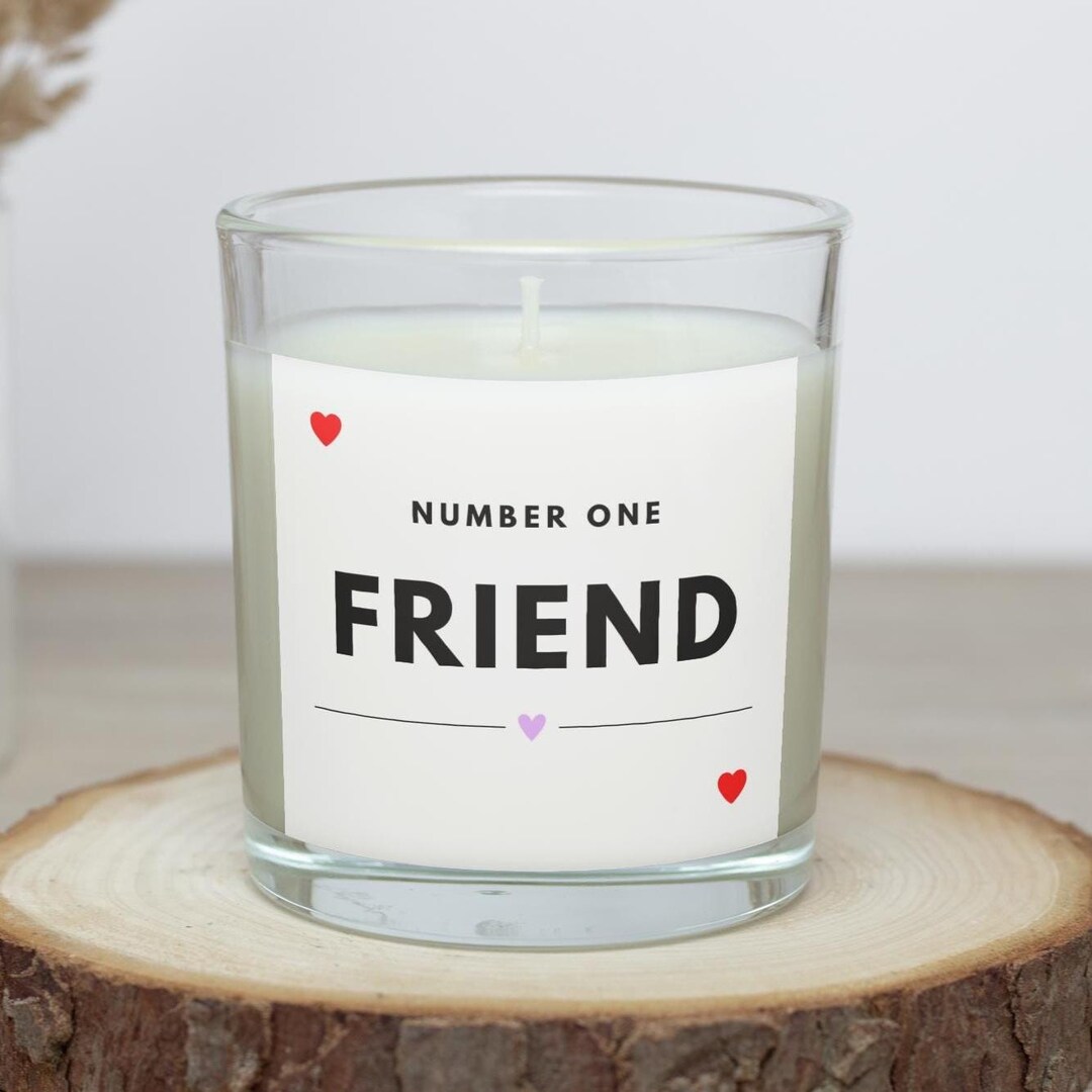 Friend Num Number One Friend Personalised Candle Gift | Best Friend Ever Gift ...