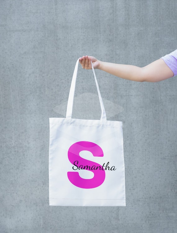Personalised Name Initial Tote Bag