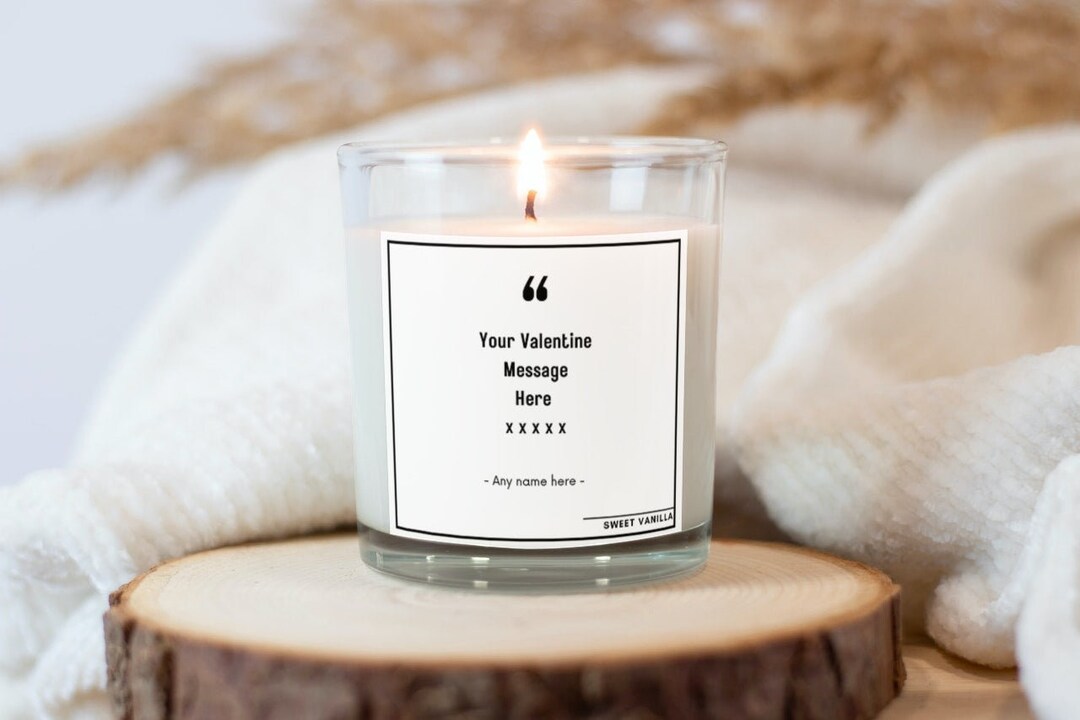 Happy Valentines Day - Soy Wax Glass Sayings Candle