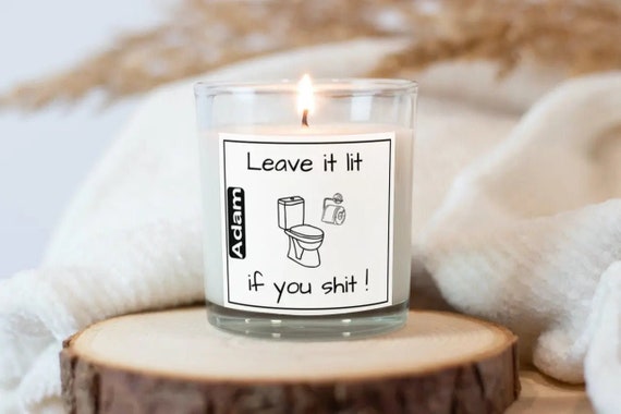 Toilet Joke Personalised Candle | Funny Candle | Novelty Joke Gift | Family  Banter | Housemate Gifts | Gifts for Brother | LOL Candle