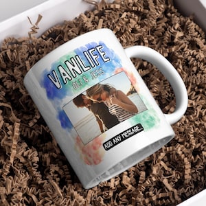 Personalised Vanlife Mug with Photo | Custom Campervan Gift | Upload Your Own Image | Funny Travel Cup | Motorhome | Camping | Road Trip