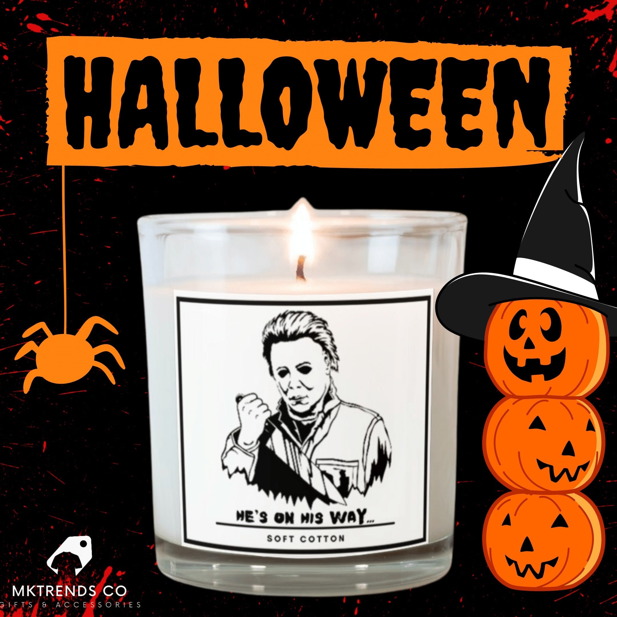Michael Myers Personalised Candle Halloween Decoration - Etsy