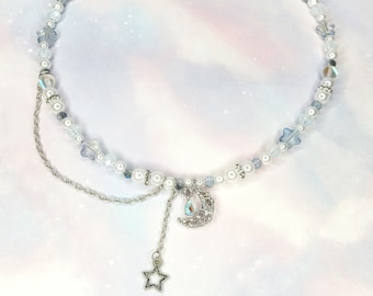 The Princess Mercury Necklace / ONE of ONE / sailor moon -inspired kawaii kawaiicore aesthetic blue chains