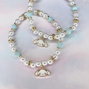 La pulsera de canela y dijes / anime estético azul kawaii kawaiicore