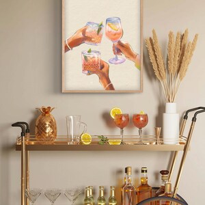 Bar Cart—Cheers!— Art Print-Digital Download