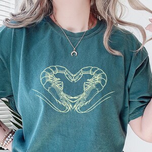 Vintage Shrimp heart shirt Shrimp lover gifts prawn shirt prawn cocktail shrimp cocktail shirt seafood shirt lobster tshirt shrimp clothing