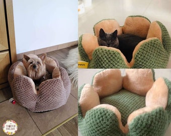 Cozy Pet Beds - Petals shaped cat beds cactus dog bed large cat bed medium dog bed gift for cats small dogs and cats