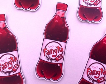 Fangta vinyl sticker vampire soda drink handcut