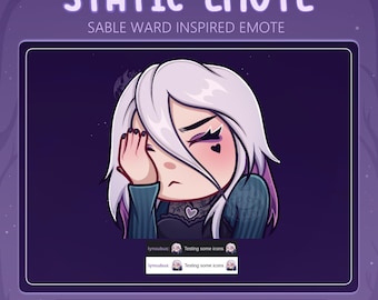 Sable Ward facepalm emote | DBD Dead by Daylight inspired | Twitch YouTube sub emotes | Discord emotes