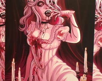 Vampire art print - Original art, wall art, poster