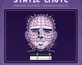 Pinhead Hellraiser Yaranaika emote | DBD Dead by Daylight inspired | Twitch sub emotes | Discord emotes