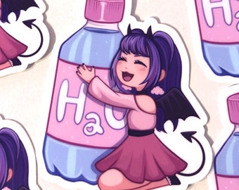 H2O water hydration self care vinyl sticker