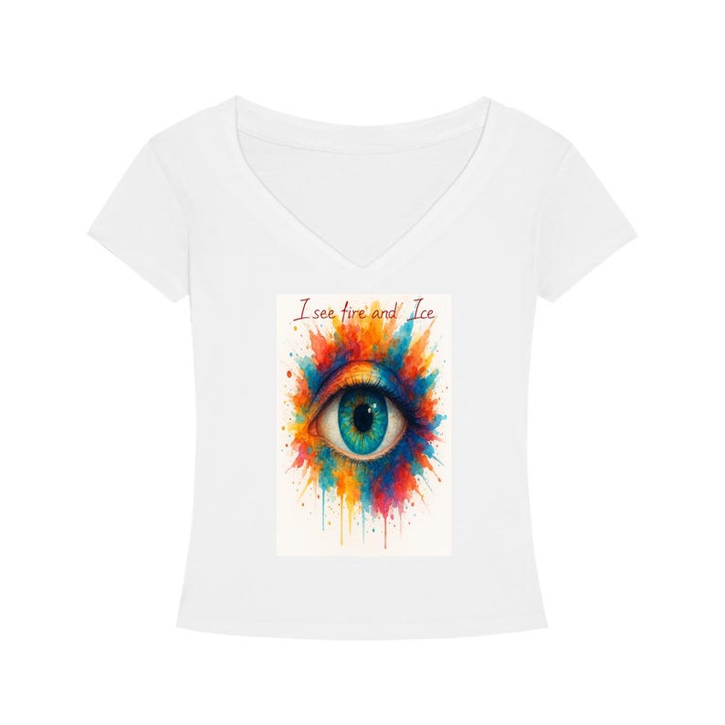 Tencel Slim Fit V-Neck T-Shirt image 1