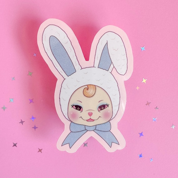 Rushton Bunny Sticker, Waterproof, Springtime, Easter, Rabbit