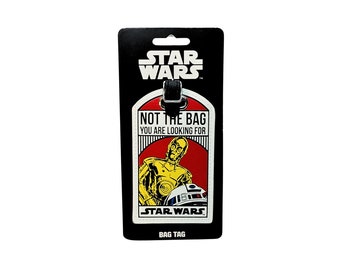 Star Wars Not The Bag You Are Looking For Droids C-3PO/R2-D2 Luggage Travel Tag
