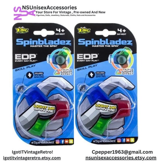 2 Units Zing™ Spinzipz Double-sided LED Light-up Fidget