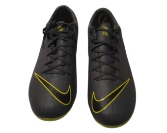 Maat 10,5: Nike Mercurial Vapor 12 Pro FG donkergrijs geel