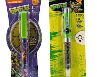 Figuras de acción de las Tortugas Ninja Mutantes Adolescentes de Nickelodeon con bolígrafo, juguetes nuevos