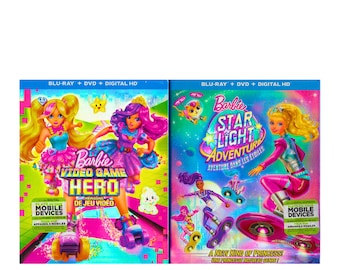 Barbie Video Game Hero - Blu-ray + DVD New And Barbie: Star Light Adventure - Blu-ray + DVD New