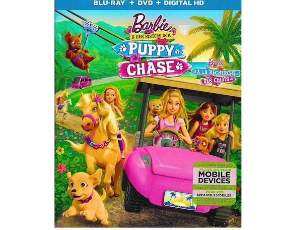 Barbie in Princess Power blu ray DVD Ultra Violetnew and Barbie Her Sisters in a Puppy Chase blu ray DVD bilingual New Etsy