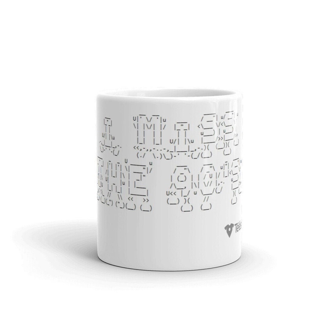 I Miss the 90s Dancing Text ASCII Art White Glossy Coffee Mug Etsy