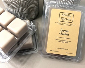 Chocolate Scented Soy Wax Candle Melts | Extreme Cocoa Fragrance for Home and Office | Flameless Wax Melt | Sweet Dessert Fragrance