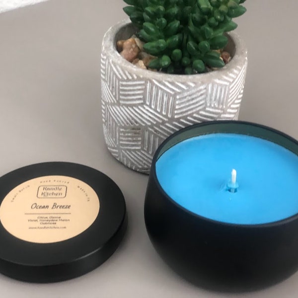 Ocean Breeze Scented Soy Wax Candle | Long Lasting for Home and Office | Spring Fragrance