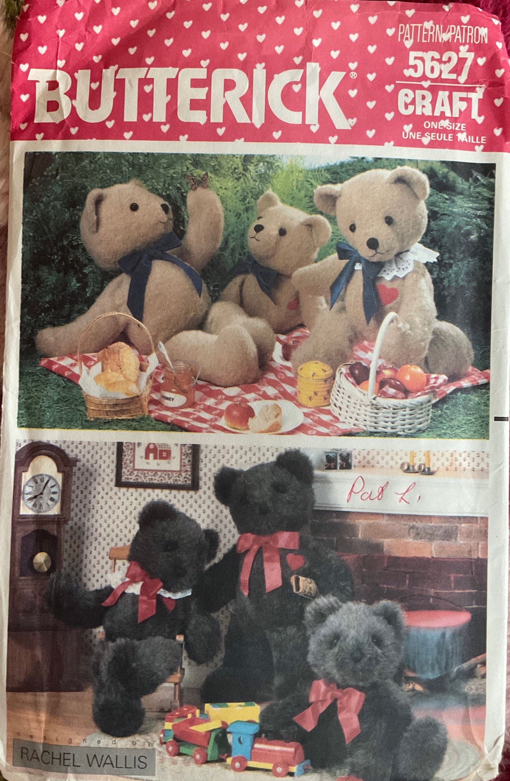 Butterick teddy hotsell bear pattern