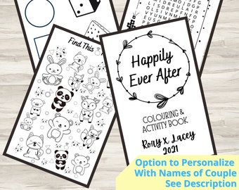 Kids Wedding Activity & Colouring Book | Kids Activity Book for Weddings | Digital PDF Download