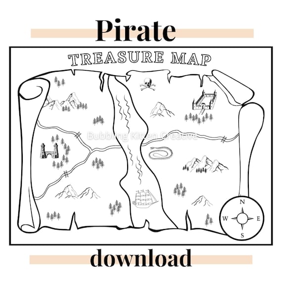 Printable Pirate Treasure Map Pirate Craft For Kids [Download]