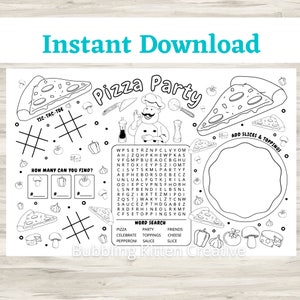 Pizza Placemat Activity Sheet for Kids {FREE PRINTABLE!} – The Art Kit