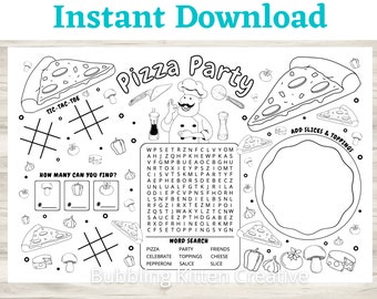 Pizza Placemat Activity Sheet for Kids {FREE PRINTABLE!} – The Art Kit