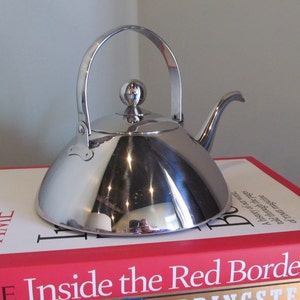 L'epicure 18/10 stainless steel stovetop tea pot kettle large capacity  silver