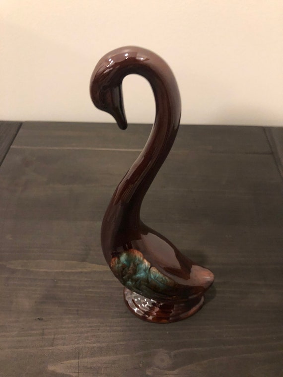 Artmark Swan Made in Japan Blue and Brown Display Item Etsy