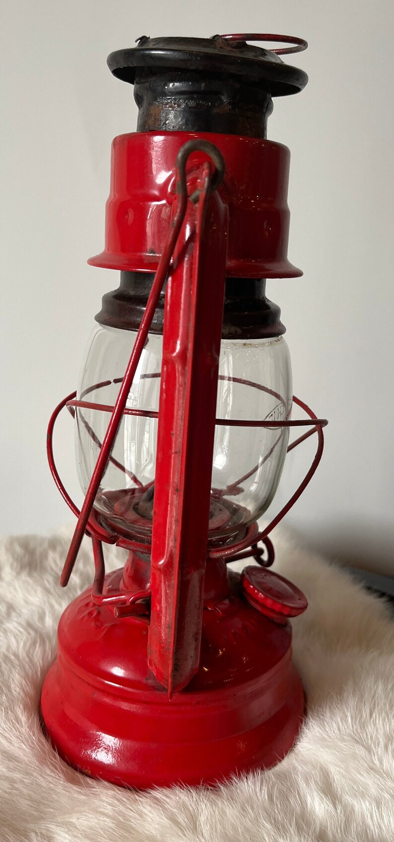 Vintage Jupiter Oil Lamp Red Dietz Kerosene Collectors Etsy Canada