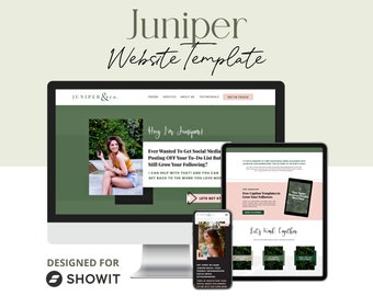 Szablon witryny dla dostawców usług + trenerów, szablon witryny ShowIt, witryna Juniper One Page, prosty projekt witryny typu „przeciągnij i upuść”