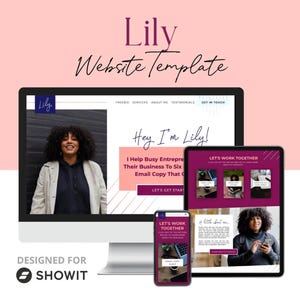 ShowIt Website Template, Website Template for Service Providers + Coaches, Easy Site, One Page Website, Simple Drag and Drop Website Design