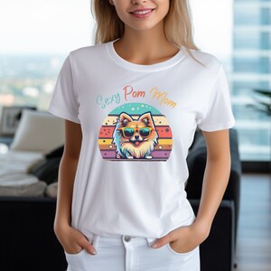 Pommeren moeder shirt, hond moeder, hondenliefhebber, Pom moeder, sexy moeder T shirt