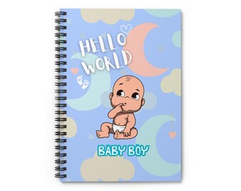 Baby Boy Spiral Notebook - Ruled Line
