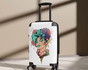 Floral Woman Small Suitcase Bag
