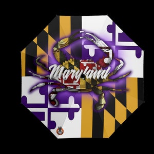 Classic Ravens Purple Maryland Crab Umbrella