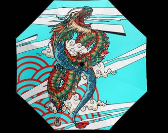 Chinese Dragon Adult Automatic Umbrella