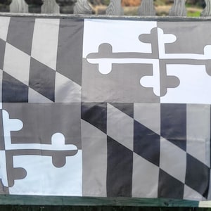 Gray Maryland Double sided High Quality Flag