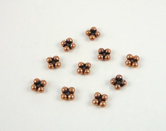 5mm Antiqued Copper Square Spacer Beads  Small Antique Copper Accent Beads 10 Copper Beads Destash Beads