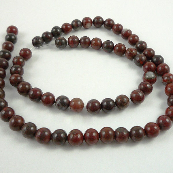 6mm Mahogany Obsidian Gemstones Natural Reddish-Brown Dark Brown Mahogany Obsidian Beads Full Strand 16 Inches Smooth Round Beads Destash