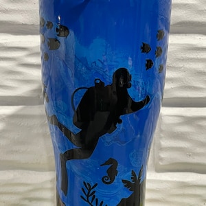 Scuba Diving Tumbler 30 Ounce Curve