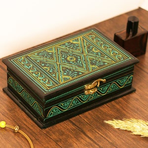 Boho Schmuckschatulle, Schmuck Organizer Box, Holz Aufbewahrungsbox, Vintage Schmuckschatulle, Schmuck Aufbewahrungsbox, Holz Schmuckschatulle