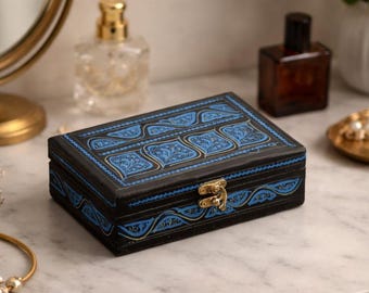 20TH Anniversary Milestone Present, Wooden Lid & Craft Storage Box, Keepsake Collector Handpainted Box For Wife